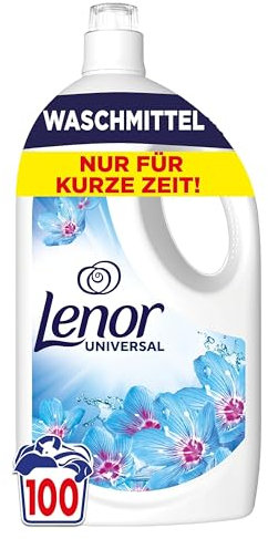 LENOR Flüssigwaschmittel Universal Vollwaschmittel 100 Waschladungen, Aprilfrisch, Langanhaltende Frische, Geruchsentfernung Bei Kaltwäsche