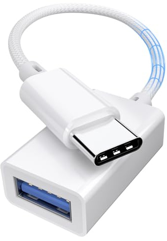Adaptador USB C a USB 3.0 Convertidor Cable USB OTG, 5Gbps de Alta Velocidad, para Portátil,Tablet,Teléfono Móvil, Compatible con MacBook Pro, iPhone 17/16/15, Samsung Galaxy S25 S24 A56 A16 A36 y más