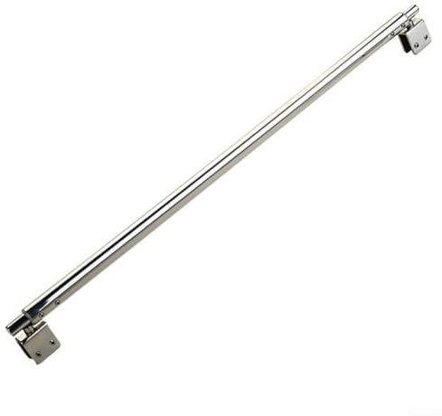 GLFLOW Barre de support en verre de douche en acier inoxydable réglable pour panneau de verre de salle de bain 400-600 mm (double pinces)
