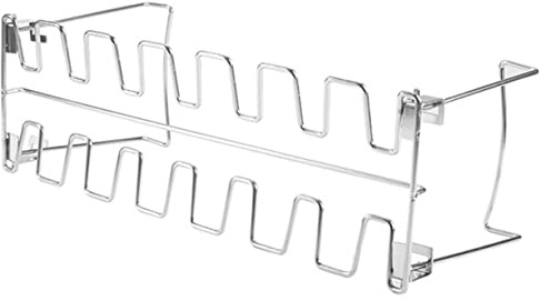 SUPVOX Parrilla De Acero Inoxidable para Muslos De Pollo Al Aire Libre, Soporte Plegable para Barbacoa Portátil, Estante Resistente para Asar En Camping y Horno, Accesorio Duradero para BBQ