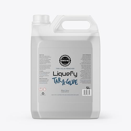 Infinity Wax Liquefy Tar & Glue Remover 5L Heavy-Duty Solvent-Based Tar & Adhesive Remover for Cars – Fast Acting, Paint & Glass Safe