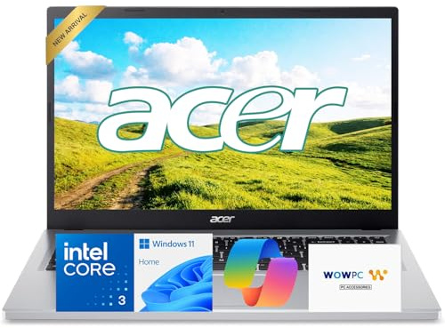 Acer Aspire 15 Laptop for Home & Work, Intel Core 3 N355(Beat i7-1165G7), 15.6” FHD, 8GB DDR5 RAM, 128GB UFS Storage,Wi-Fi 6, Windows 11, WOWPC Bundle, no Mouse