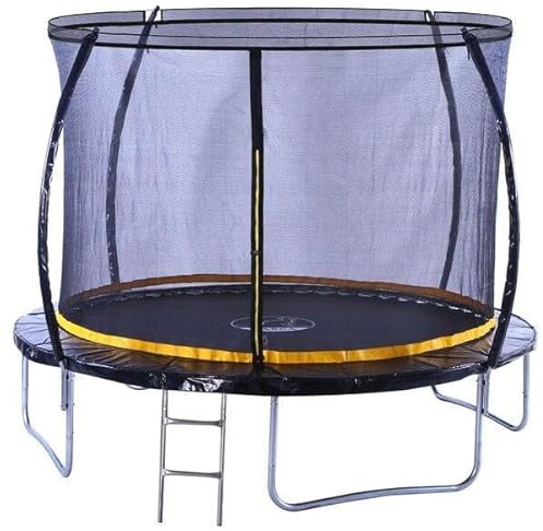 KANGA 10ft MK2 Premium Trampoline with Safety Enclosure, Net, Ladder and Anchor Kit (10ft)