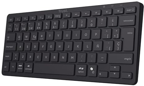 Trust Vira Teclado Inalámbrico QWERTY Español Bluetooth, Negro