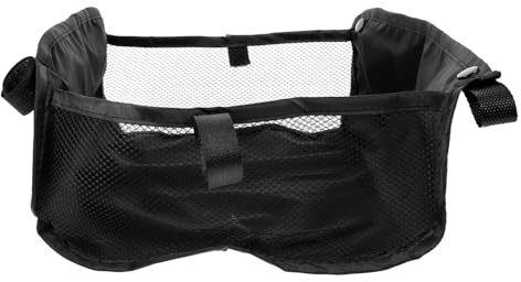 Cestino Passeggino Sotto Nero Oxford 12x10x6 Pollici | Borsa Organizer per Passeggino, Borsa Compatta e Portatile, Manutenzione Semplice