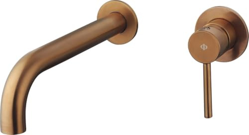 Grifo empotrado lavabo GME SIRIO | Monomando de pared | Varios acabados (Cobre) 3190CB