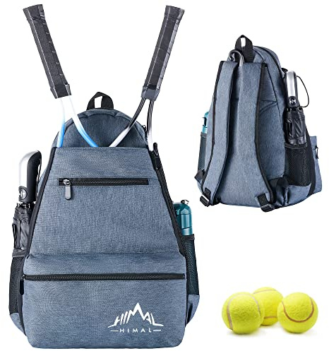 Himal Outdoors Tennis Backpack Tennis Bag - Large Storage Holds 2 Rackets and Necessities,Suitble for Women,Men and Teenagers