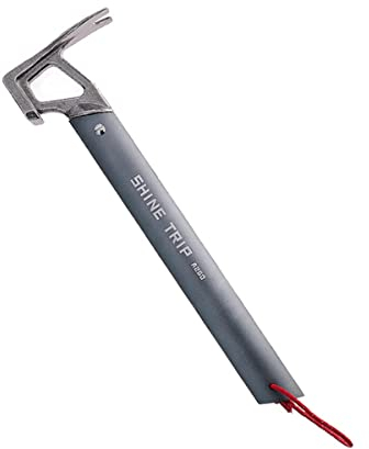 NMLC Aluminium Zelthammer, Campinghammer für Zeltpfähle, tragbares Campingzubehör,Grau