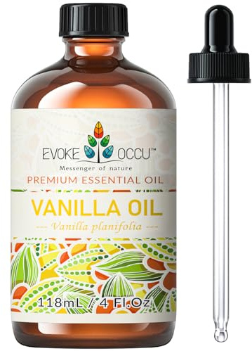 EVOKE OCCU Vanilla Essential Oil 118ml, Pure for Aromatherapy, Diffuser, Fragrance, DIY Candle Soap Making