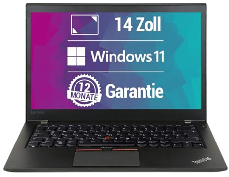 Lenovo ThinkPad T470s 14 tums full HD Laptop Intel Core i5-6300U@ upp till 3 GHz 8 GB 256 GB SSD med Windows 11 Pro och gratis antivirusprogramvara inkl. 12 månaders garanti (renoverad)