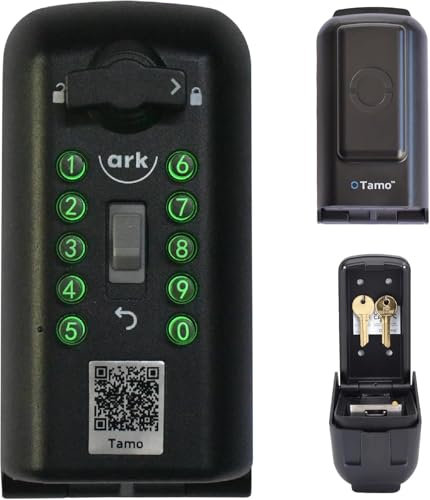ark Tamo Maximum Security Outdoor Wall Mounted Key Safe Police Preferred Key Box with Illuminated Multi-Push Buttons 9.7m Code Combination Lock Box Ideal for Home, Airbnb and Commercial