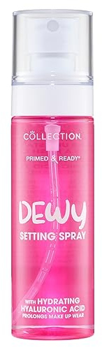 Collection Cosmetics Primed & Ready Dewy Setting Spray, Long Lasting, Hydrating, Dewy Finish, With Added Hyaluronic Acid