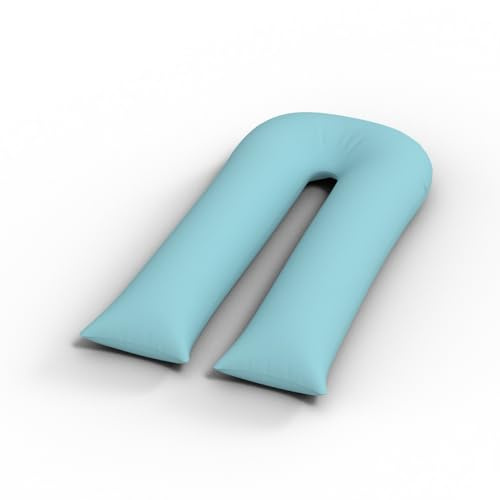 CHILIMILII 9 Ft Long U-pillow Full Body Support Maternity/Pregnancy Pillow-U Shaped Cuddle Pillow for Sleeping-Back, Leg, Hip Arthritis Support Pillow with Free Poly cotton pillowcase (Duck Egg)