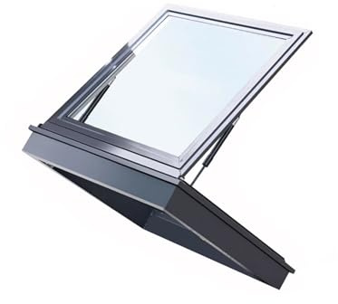 Aleación de aluminio Claraboya de Techo, Ventanas de tejado de Salida, claraboya techo Con acristalamiento, Resistente a la lluvia Escotilla acceso al techo, for sótanos,desván, cobertizos.