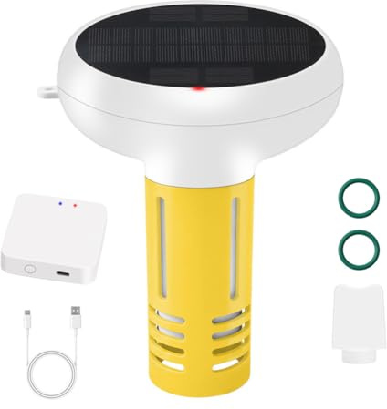 Probador digital de calidad del agua de la piscina 7 en 1 con PH Salinidad ORP Conductividad y medición de temperatura para Tuya Smart System Ideal para piscinas de agua salada (C)