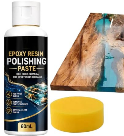 Polerpasta till epoxihartsytor 60 ml Polerpasta För Epoxiharts | Med , repborttagningsvax För Smycken, Armband, Hängen, Ornament, Figurer, Nyckelringar, Och