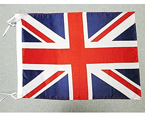 AZ FLAG - Drapeau Royaume-Uni - 45x30 cm - Pavillon Anglais - Uk - Grande Bretagne Polyester Léger Avec Deux Cordelettes - 20g