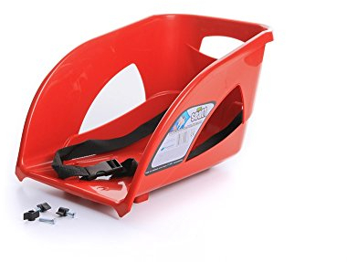 Unbekannt Kindersitz Sitz Lehne für Schlitten Kinderschlitten Rodel aus Kunststoff (Rot)