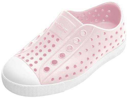 Native Shoes Jefferson Child Sneaker, Milk Pink/Shell White, 11 UK