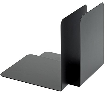 Alco-Albert 4302-11 Buchstützen aus Metall, 125 x 140 x 140 mm, 1 Paar, schwarz (5)