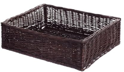 e-wicker24 Vide bricka, förvaringskorg i wengegrå, försäljningskorg, pilskål, förvaringskorg, presentationskorg, korg, korg, korg, korg, bagerikorg