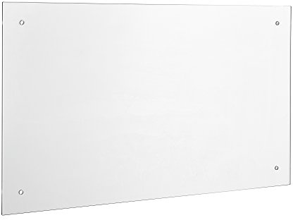 Neuhaus Glas Küchenrückwand/Spritzschutz (90x50cm) - Klarglas - Fliesenspiegel inkl. Befestigungsmaterial