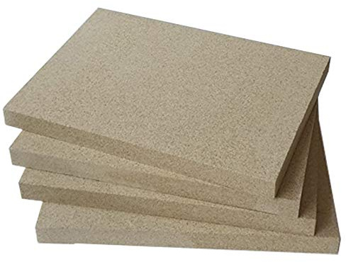 Vermiculite Platten 400x600mm 25mm stark 4 Platten Feuerraum Auskleidung Schamotteersatz Ofen