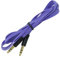 Mr. Gadget's Solutions 3.5mm Stereo Auxiliary Male to Male Flat Audio Music Aux Cable Cord For PC Laptops Tablets MP3 And Smartphones 1m-Purple
