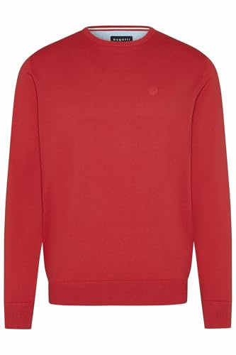 bugatti 7400-95510 Jersey Cuello Redondo, Rojo-950, M para Hombre