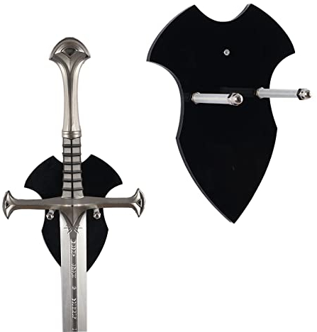 HHUXIUE Porte-épée mural Porte-épée en rack Hache Porte-épée suspendu pour mur Porte-épée Affichage Hache verticale Affichage et décoration (Noir 1 jeu)