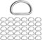 STOUCLA 30 Stück Metall D Ringe,20mm D-Ringe,Halbringe Silber D Ringe,für Tasche, Schnalle, Gurte, Rucksack, Bastelzubehör, Silberfarben