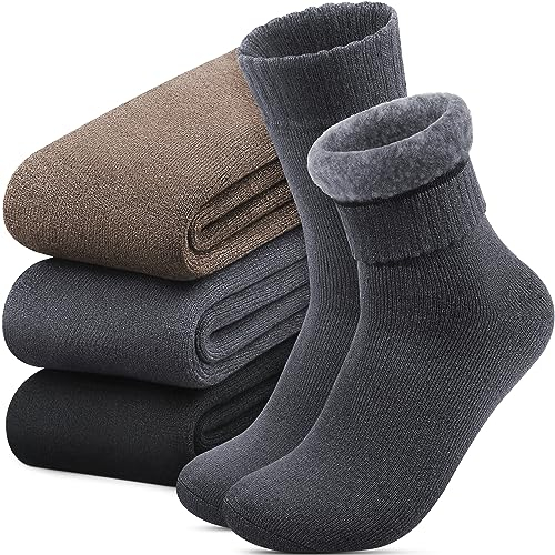Reamphy Thermosocken Herren, Dicke Warme Socken Herren, Winter Atmungsaktives Thermo Socken Männer Wintersocken Outdoor, 39-46