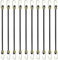 10 Pack Heavy Duty Bungee Cords with Hooks - Multi-Purpose Elastic Bungee Straps for Luggage, Camping - Weatherproof & UV Resistant (12 inch)