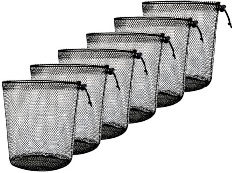 flintronic 2 Stück Kordelzug Netzbeutel, Schwarz Nylon-Netztaschen, Golfballtasche Tragbare Aufbewahrungstaschen, Netz-Balltasche, mit Kordelzug, für Golfbällen und Tennis, 20 * 12CM