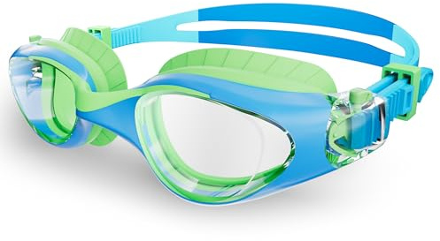 HIGAHY Lunettes de Natation Enfants - Lunettes de Piscine pour Garçon Fille 6 à 14 ans, avec Protection Anti-Buée et Anti UV Réglables Lunette Adolescents, idéales pour la Plongée et Piscine