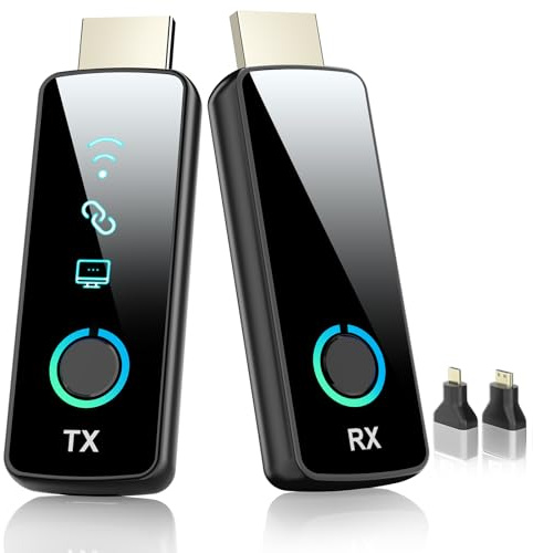 Estensore HDMI wireless, trasmettitore e ricevitore HDMI wireless, Full HD, Plug & Play per fotocamera/laptop/TV/proiettore