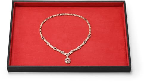 Papten Plateau à bijoux empilable en cuir pour tiroirs, inserts, rangement de bijoux, vitrines, boucles d'oreilles, bracelets, colliers, bagues, accessoires