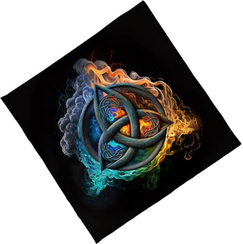 YIGZYCN Elegante tovaglia in velluto portatile per divinazione con opere d'arte mistiche per meditazioni spirituali e decorazione della casa, resistente allo sbiadimento