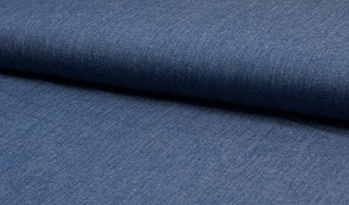 leichter Denim Stoff in Jeansblau als Meterware zum Nähen, 50 cm