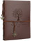 AIOR Fotoalbum zum Selbstgestalten, Schwarze Seiten Scrapbook Album Groß zum Einkleben Vintage Leder Fotobuch Gästebuch Hochzeit Fotoalben, Hochzeitsalbum Weihnachten Jahrestag Geschenke, Baum