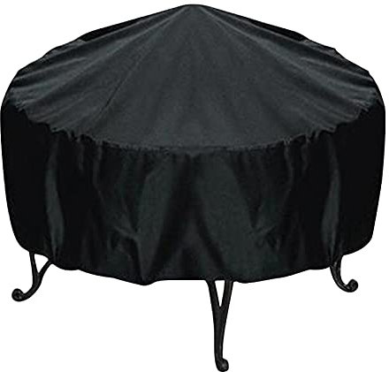 Zwbfu Housse de barbecue 112 cm avec cordon de serrage - Imperméable et anti-poussière - Pour barbecue rond au charbon de gaz
