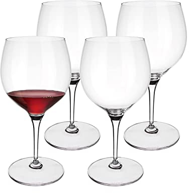 Villeroy & Boch Maxima - Lot de 4 verres à vin rouge en cristal transparent - 790 ml - 22,5 cm - Passe au lave-vaisselle