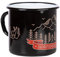 MUGSY Tasse en émail - Motif montagne - Pour la randonnée et le camping - 330 ml - Incassable et légère