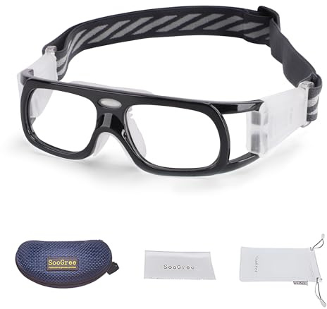 SooGree Men Basketball Glasses.Soccer Football Sport Protective Eyewear Safety Goggles,Sports Glasses with Replaceable Lens