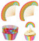 100 pirottini arcobaleno, 24 pezzi, per cupcake, cupcake, mini pirottini per muffin, decorazione per cupcake, per feste di compleanno, matrimonio, baby shower