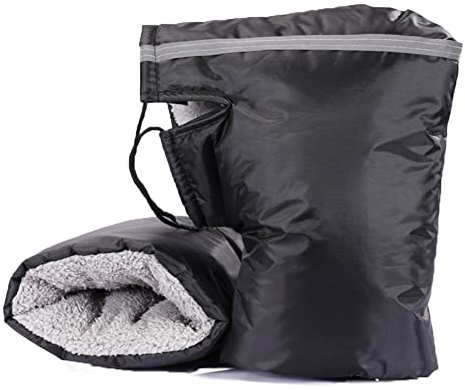 SJTJSPX Lenkerhandschuhe Motorrad Handwärmer Universal Winter Lenkerstulpen Fahrrad Motorradlenker Handschuhe Winddichte wasserdichte Lenker Handschuhe Warm Schutzhandschuh Plüschfutter Lenkerzubehör