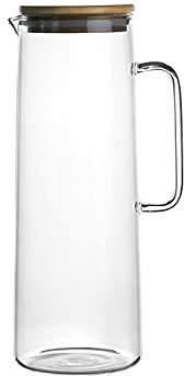 Pichet d’eau en verre Pichet en verre avec couvercle pichet de thé glacé pichet pichet chaud eau froide eau thé thé café café lait et jus de jus de boisson carafe Bouilloire froide