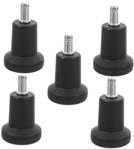 HOMSFOU 5pièces Lot De Roulettes Fixes à Chaise Ordinateur Forme De Cloche Remplacement Pour Chaise De Bureau Antidérapant
