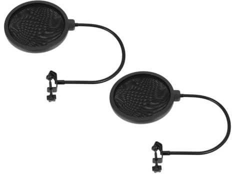 Kisangel 2piezas Micrófono Con Filtro Protector Antiviento Para Micrófono De Mano Antiviento Con Clip Para Brazo Estabilizador Para Grabación