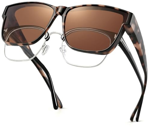 URUMQI Sunglasses Fit Over Glasses for Men Women | Polarized Sun Glasses UV400 Protection Shades